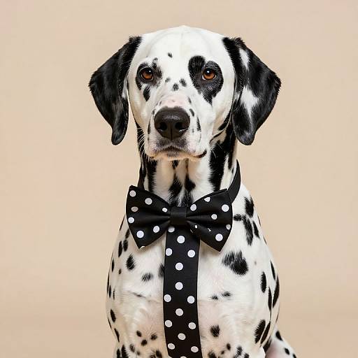 Dressed-Up Dalmatian with Polka Dots
