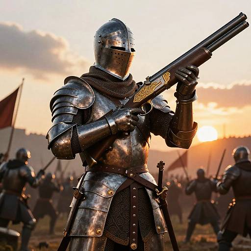 Medieval Knight with Crusader Shotgun