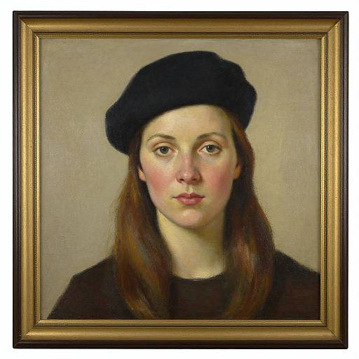 Portrait of Woman Wearing Beret