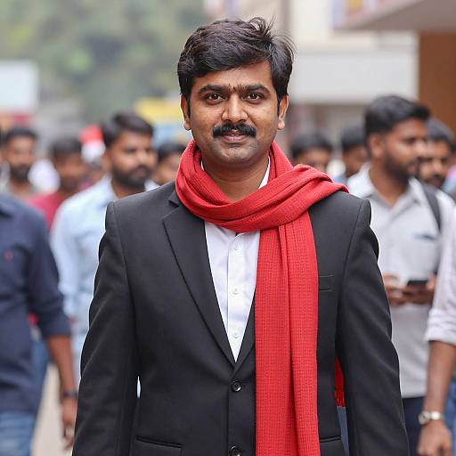 Stylish Indian Man in Black Suit