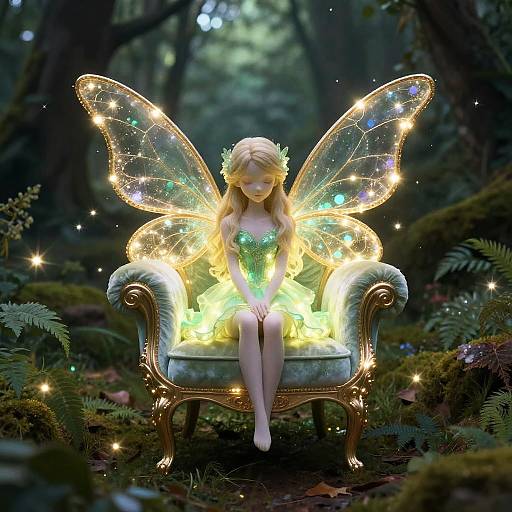 Whimsical Tinkerbell Fairy Armchair