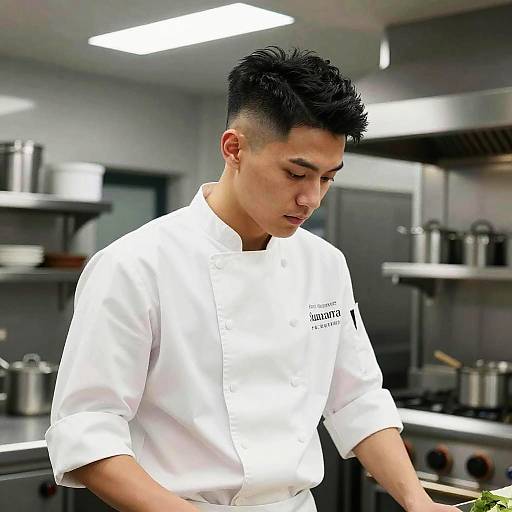 Professional Chef with Skin Fade Hairstyle