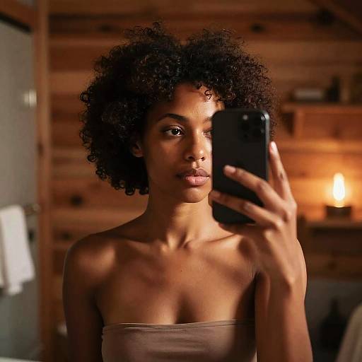 Moody Rustic Cabin Mirror Selfie