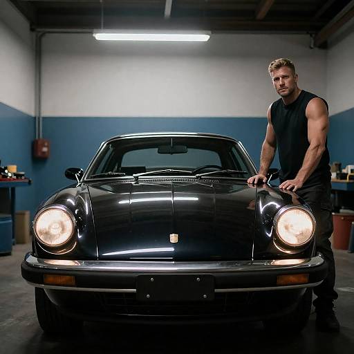 Blonde Muscle by Shiny Black Classic Car