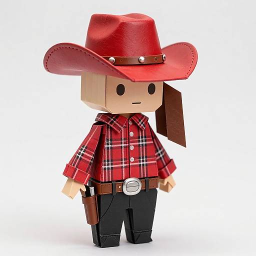 Origami Cowgirl with Western Outfit