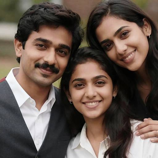 Smiling Friends in a Warm Embrace