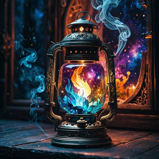 Magical Cosmic Glass Lantern Magical Cosmic Glass Lantern