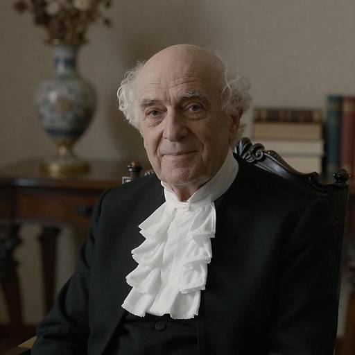 Elderly Man in Dimly Lit Room