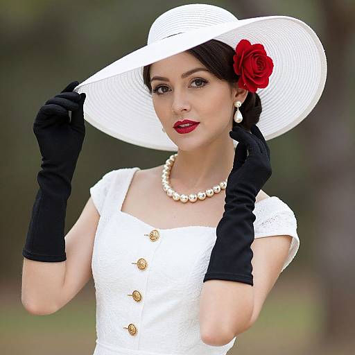 Vintage Elegance in White Dress