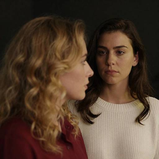 Intimate Close-Up of Two Women