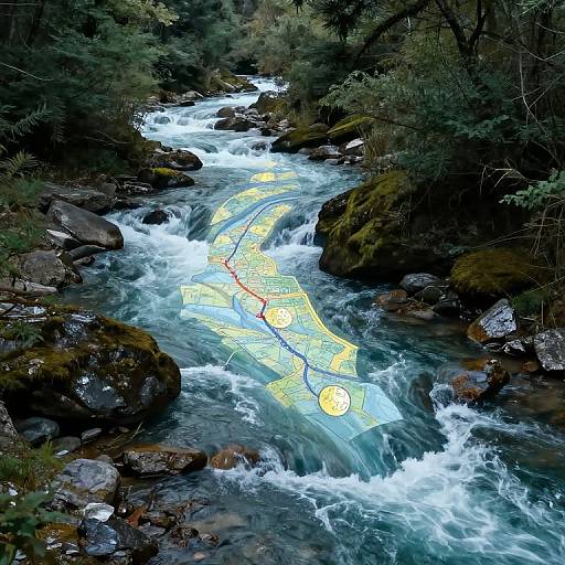 Liquid Glass River Flowing Uphill