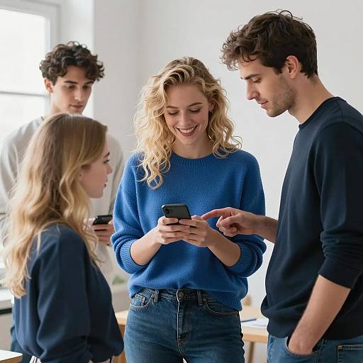 Casual Gathering in Bright Room