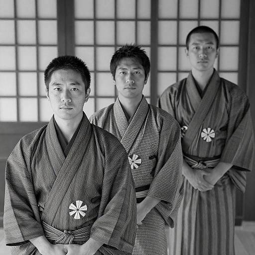 Traditional Japanese Men in Kimono