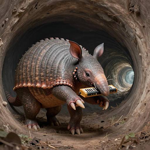 Surreal Giant Armadillo Harmonicas