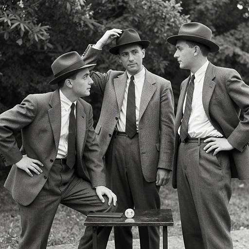 1930s Black and White Men's Fashion Scene