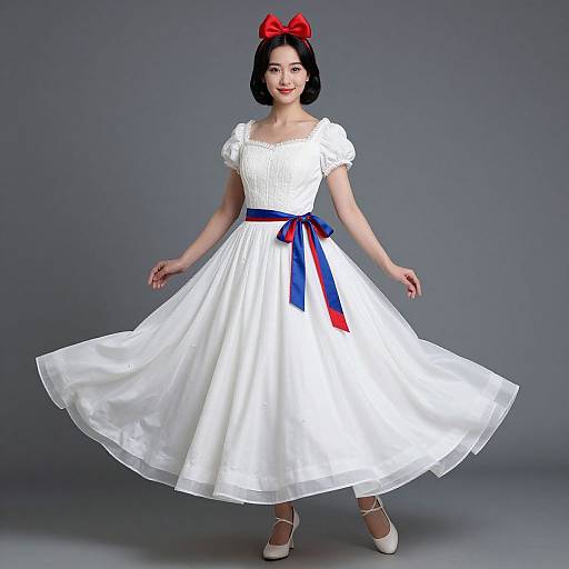 Snow White Inspired Elegant Dress