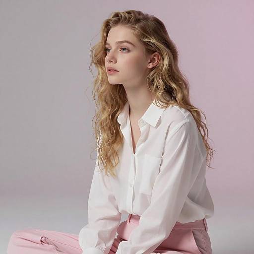 Contemplative Woman in Soft Light