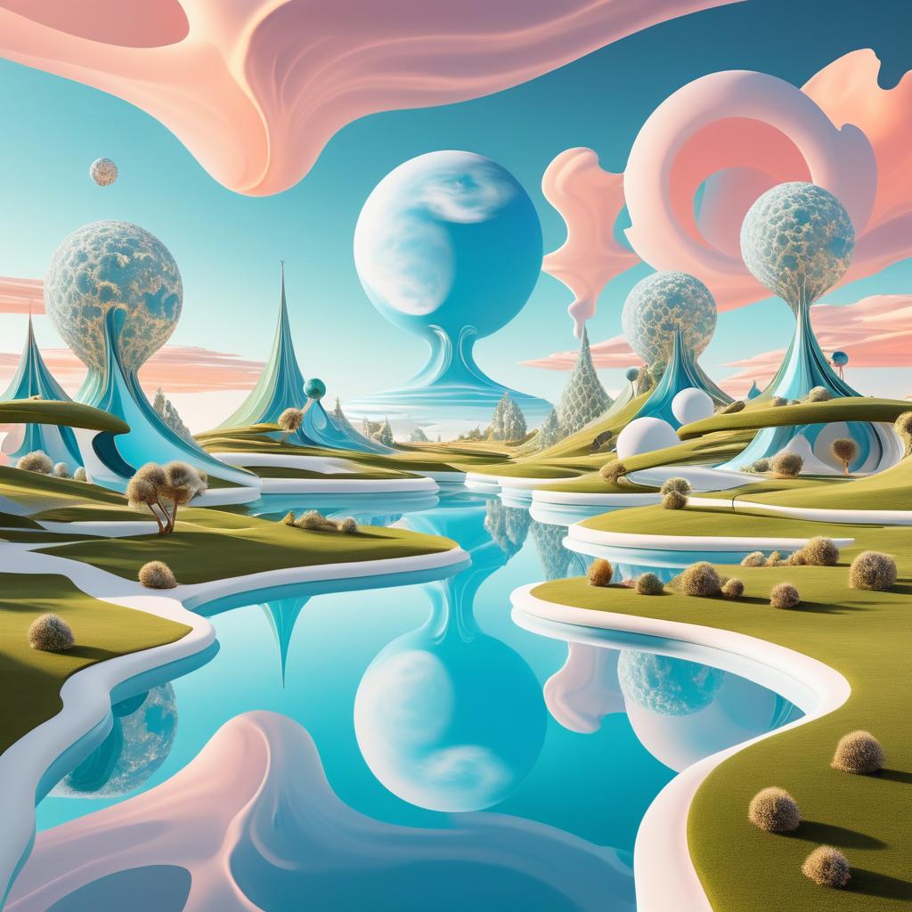 Surreal Dalí-Inspired Dreamlike Landscape