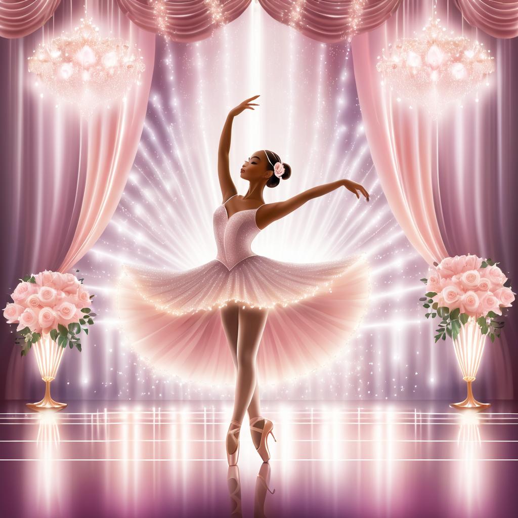 Elegant Ballet Dancer on Grand Stage