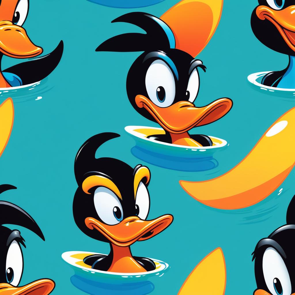 Daffy Duck in Retro Swimsuit Style