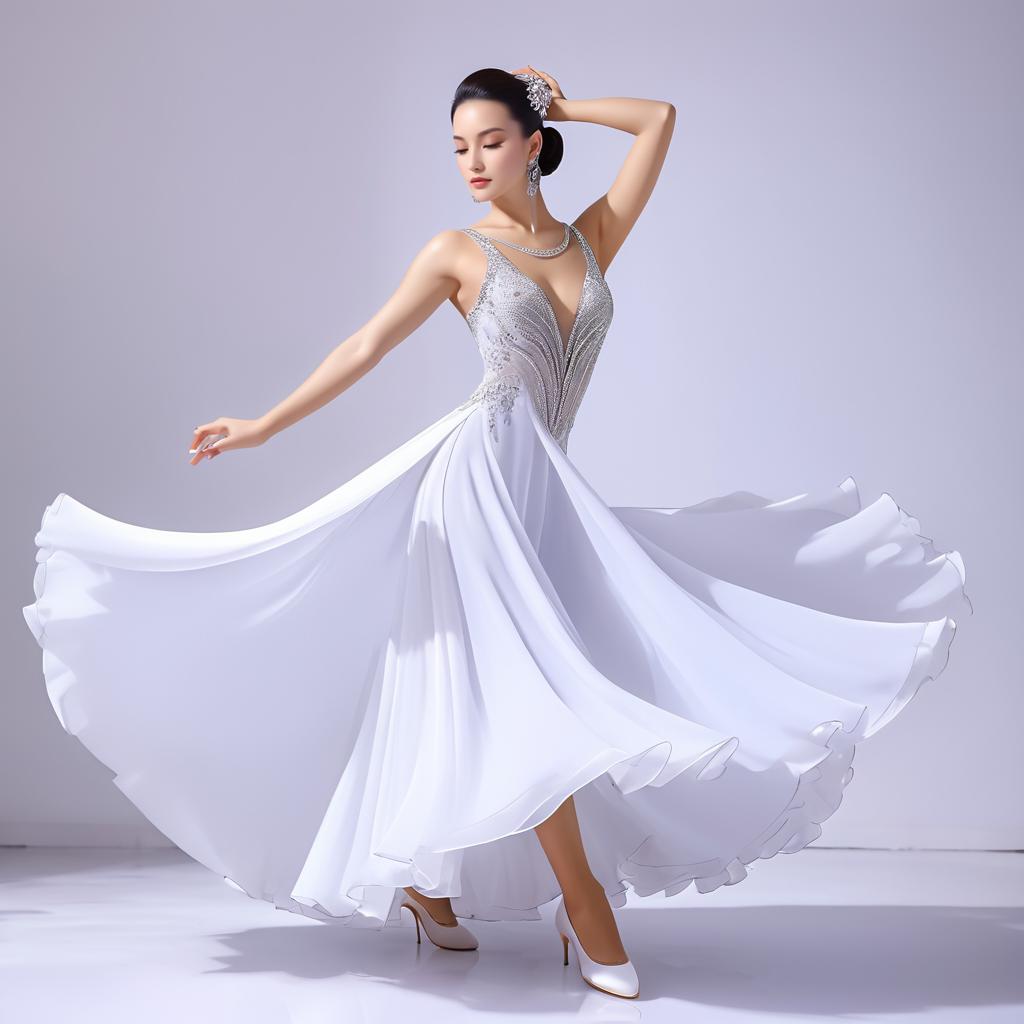 Elegant Modern Ballroom Dancer in Motion