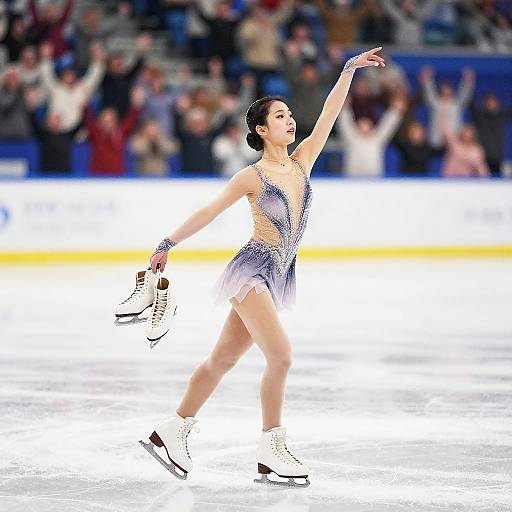 Graceful Ice Skater in Watercolor