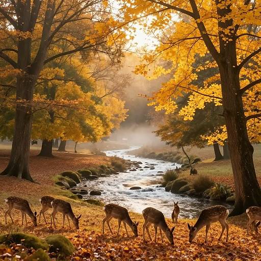 Idyllic Autumnal Nature Landscape