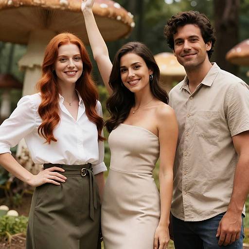 Outdoor Portrait of Three Friends