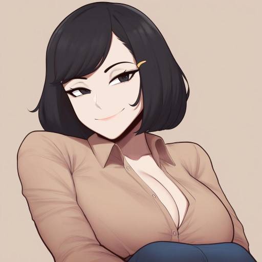 Sophisticated Woman in Relaxed Pose