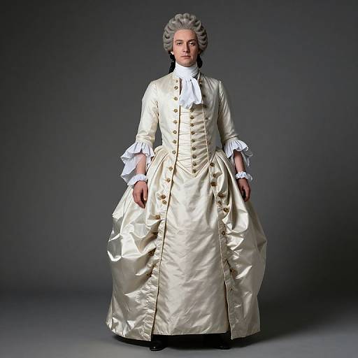 Elegant 1700s Historical Gown