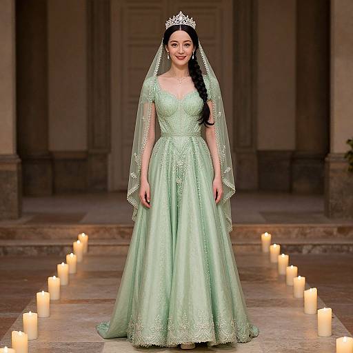 Nightshade Bride in Green Dress