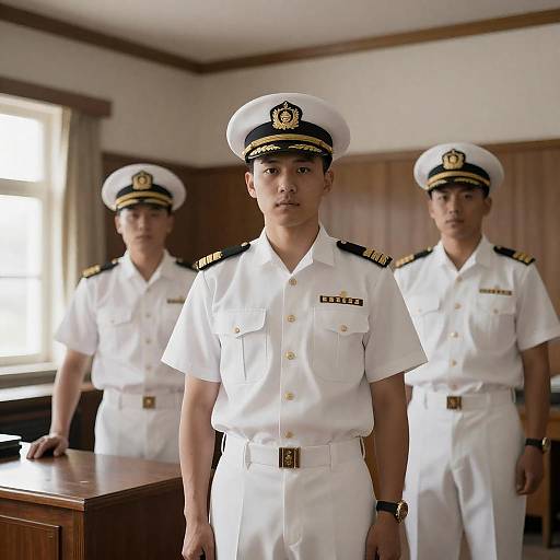 Naval Officers in Formal Setting