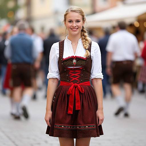 Woman in Traditional Oktoberfest Costume