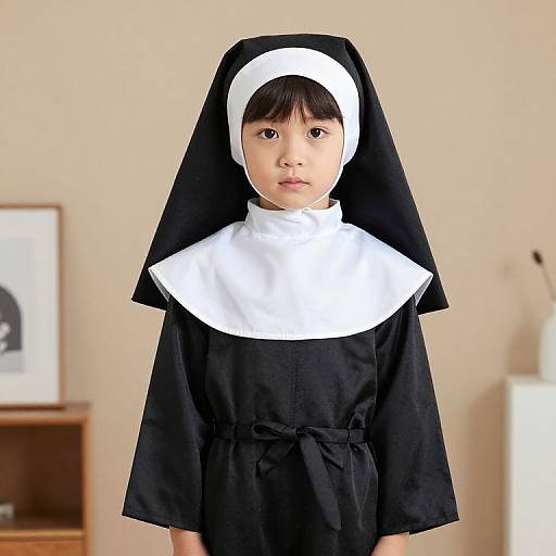 Young Boy in Nun Costume