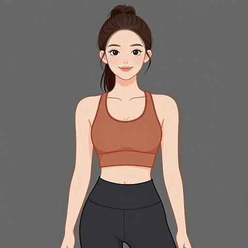 Smiling Woman in Athletic Wear