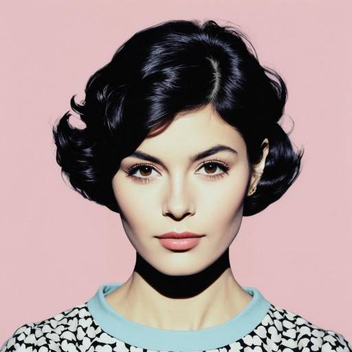 Audrey Tautou in Warhol's Pastel Style