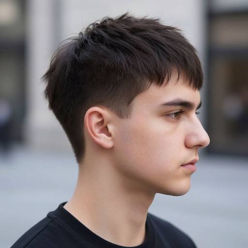 Modern Side Part Hairstyle on Fit Man