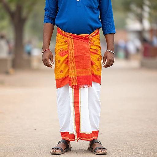 Man in Traditional Colorful Attire