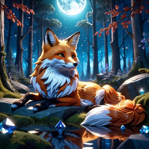 Isolde the Fox in a Moonlit Fantasy Isolde the Fox in a Moonlit Fantasy