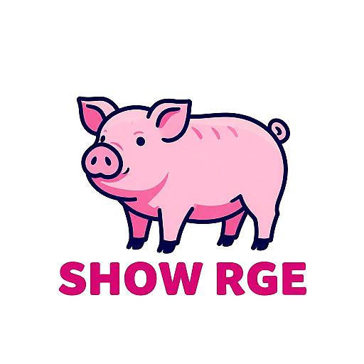 Vibrant Stylized Pig Logo Design