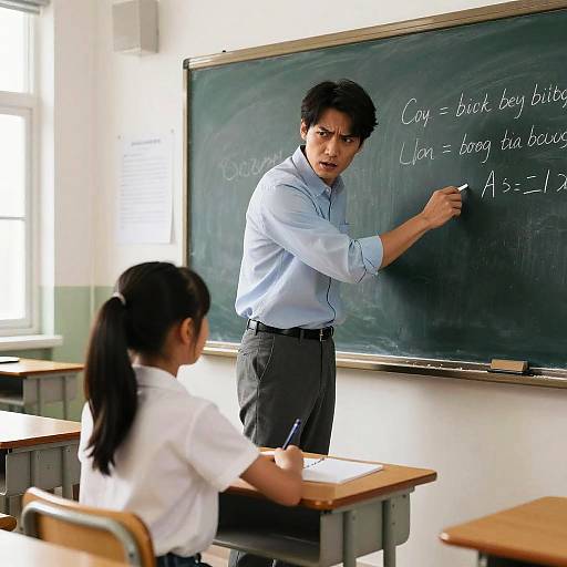 Stern Teacher Scolding Student Scene