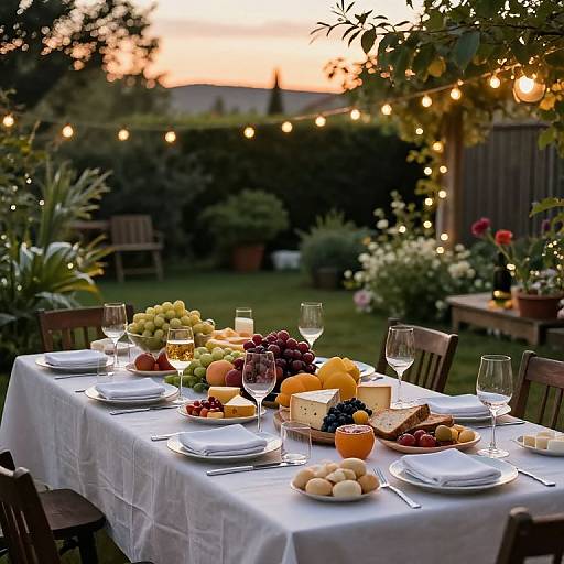 Outdoor Harvest Feast at Sunset