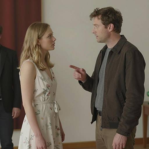 Couple Having Serious Conversation Indoors