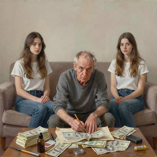 Wealthy Man Surrounded by Young Women