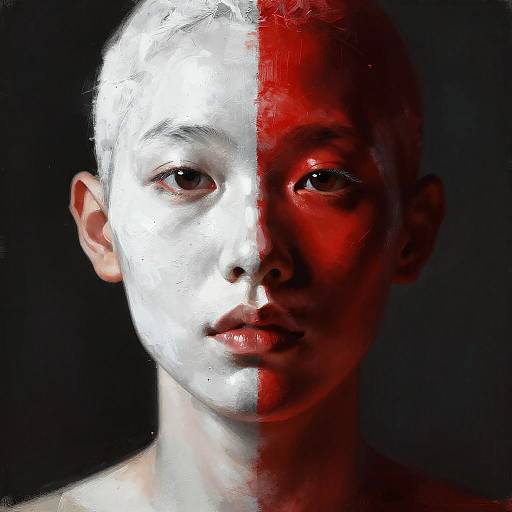 Surreal Painted Face Portrait