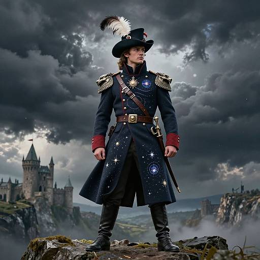 Victorian Fantasy Military Heroic Stance