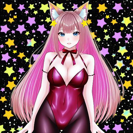 Illustration of Annytf, indie virtual youtuber in the style of Suterii