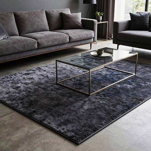 Masculine Rug in Modern Living Room
