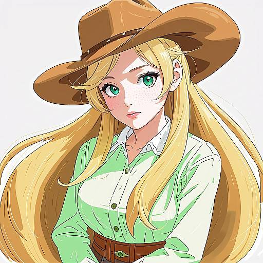 Illustration of Applejack, my little pony in the style of Suisogenshi