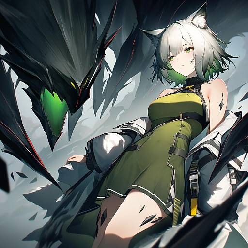 Illustration of Mon3tr (arknights), arknights in the style of Kotoribako